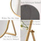 Tabletop Mirrors Makeup Mirror Portable Vanity with Metal Frame Desk Table Mirror with 180°Adjust Dressing Room Rotate Good for Bedroom Bathroom