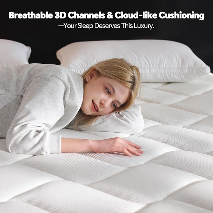 Queen Mattress in a Box, 10 Inch Hybrid Mattress with Individual Pocket Spring & Memory Foam, Motion Isolation, Medium Firm Comfort for Pressure Relief, CertiPUR-US Certified