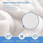 PayLessHere 6 Inch Twin XL Green Tea Memory Foam Mattress Cooling Gel Infused Mattress,Medium Firm Mattresses Fiberglass Free/CertiPUR-US Certified/Bed-in-a-Box/Pressure Relieving Twin XL Size,White