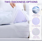MUXHOMO 3 Inch 7-Zone Full Mattress Topper, Egg Crate Foam Mattress Topper Full Size for Back Pain, Lavender Cooling Gel Infused Bed Pad, CertiPUR-US and Oeko-TEX Certification (54"×75")