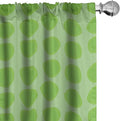 Ambesonne Lime Green Window Curtains, Simplistic Formless Geometric Shapes in Different Shades Theme, Lightweight Decor 2-Panel Set with Rod Pocket, Pair of - 28" x 63", Green