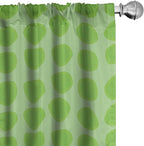 Ambesonne Lime Green Window Curtains, Simplistic Formless Geometric Shapes in Different Shades Theme, Lightweight Decor 2-Panel Set with Rod Pocket, Pair of - 28" x 63", Green