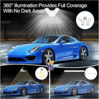 4Pack LED Garage Light Bulb, Mini 50W LED Garage Ceiling Lights 4+1 Adjustable Panels,5000Lumen Garage LED Light Bulb,E26 6500K Daylight LED Shop Lights for Garage,Kitchen,Living Room,Attic Light