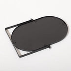 Metal Stand Adjustable Makeup Vanity Mirror Portable Black Desktop Mirror with 180° Rotation Desk Mirrors for Dressing Room,Bedroom, Bathroom,Tabletop