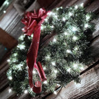 Christmas Lights - Battery Operated String Lights 50 LED String Lights Mini Lights with Auto-Timer and 8 Lighting Modes for Christmas Wreath Party Wedding Garden Home Decoration, White