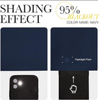 NICETOWN Blackout Curtains Panels for Living Room, 2 Panels, 66 x 92 Inch, Navy, 3 Pass Microfiber Noise Reducing Thermal Insulated Solid Ring Top Blackout Window Drapes