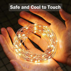 Lighting EVER Fairy Lights Plug in, 33ft 100 LED String Lights for Bedroom, Warm White Copper Wire Lights, Waterproof Indoor Outdoor Decorative Fairy Lights for Patio, Garden, Balcony, Vases, Craft