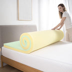 ZINUS 3 Inch Green Tea Memory Foam Mattress Topper, Pressure-Relieving Layers, CertiPUR-US Certified, Twin