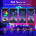 FBZ 20Ft Led Rope Lights, Flexible Neon Lights Control with App/Remote, Multiple Modes, IP65 Outdoor RGB Waterproof, Music Sync Gaming Light Strip for Bedroom Decor