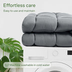 Ultra Soft Queen RV Size Mattress Topper - Viscose Made from Bamboo Pillow Top Mattress Pad for Back Pain Relief - Naturally Cooling for Hot Sleepers, Gray