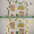 suddus Vine with Fairy Lights Battery Operated, 13.1ft 40 LED Pothos String Lights with Remote, Leaf Lights for Bedroom, Room, Wall, Garden, Party, Wedding Decor(Warm White)