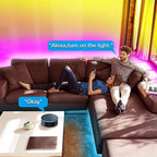 DAYBETTER Smart WiFi Led Lights for Bedroom 150 ft, Tuya App Controlled Led Strip Lights, Compatible with Alexa and Google Assistant, Color Changing Led Light Strip with Remote for Room Party Kitchen