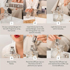 MAISON BERGER - Lampe Berger Home Fragrance Lamp Diffuser - Model Aroma - 4.9 x 3.2 x 3.2 inches - Includes Fragrance Oriental Comfort - 250 milliliters - 8.45 Fluid Ounces (Aroma Relax)