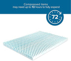 ZINUS 3 Inch Swirl Gel Cooling Memory Foam Mattress Topper, Cooling Airflow Design, CertiPUR-US Certified, Full