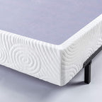 ZINUS Metal Box Spring with Wood Slats, 9 Inch Mattress Foundation, Sturdy Steel Structure, Easy Assembly, California King