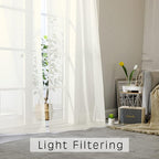 OVZME 2 Panels Ivory Sheer Curtains 72 Inches Length Window Treatment for Kitchen, Elegant Airy Transparent Curtain Draperies Rod Pocket for Kids Living Room, Each 42Wx72L