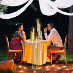 4pcs 5 Arm Acrylic Candelabra,Clear Candle Holder for Wedding,45.7inch Tall Floor Candle Holders for Ceremony Birthday Party Home Decoration Fit 0.8 LED Candles
