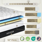 Sven and Son Essential Adjustable Bed Base (Frame) + 10 inch Memory Foam Matt (Firm), Easy Assembly, Head and Foot Lift, Memory Positions, Zero Gravity, Wireless Remote - Queen