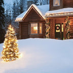 Battery Operated Christmas Lights - 16ft 50 LED String Lights with Timer, Waterproof, Warm White, 2 Pack for Indoor/Outdoor Wedding Party, Home, Garden