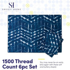 King Size Bed Sheets - 6 Piece 1500 Supreme Collection Fine Brushed Microfiber Deep Pocket King Sheet Set Bedding - 2 Extra Pillow Cases, Great Value, King, Monroe