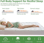 Bioeartha Cooling Mattress Topper Full – Extra Soft Pillow Top Mattress Pad, Breathable Viscose Made from Bamboo Mattress Protector for Back Pain Relief, Deep Pocket Cover Fits 8–21 Inch