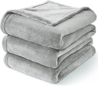 BEDELITE Fleece Blanket Light Grey Throw Blankets for Couch & Bed, Luxury Plush Cozy Fuzzy 50x60 inches, Super Soft Warm Lightweight Throw for Travel Camping