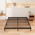 1.6 Inch King Box Spring Low Profile Heavy Duty Metal King Size Box Spring Bed Base Bunkie Board, Sturdy Mattress Foundation, Easy Assembly, Noise Free, Black