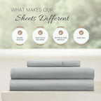 Linen Market Bed Sheets for Twin Size Bed (Light Gray) - Sleep Better Than Ever with These Soft and Cooling Twin Sheets - Deep Pocket Fits 16" Thick Beds - 3 Piece Twin Sheet Set