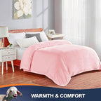 Walensee Fleece Blanket Plush Throw Fuzzy Lightweight (Twin Size 60x80 Pink) Super Soft Microfiber Flannel Blankets for Couch, Bed, Sofa Ultra Luxurious Warm and Cozy for All Seasons