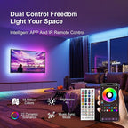 130 FT Led Lights For Bedroom,Music Synchronized, Intelligent Application Remote Control Color Change Bluetooth LED Strip Lights, Used For Bedroom, Kitchen, Room Lighting Decoration