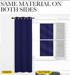 NICETOWN Navy Blue Blackout Curtains 102 inches Length for Living Room, 2 Panels, 55" Wide, Thermal Insulated Long Drapes for Large Window