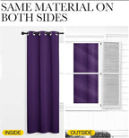 NICETOWN Purple Blackout Curtains 90 inches Long, Niose Reducing and Thermal Insulated Room Darkening Curtains for Girls Bedroom Living Room Window Decoration (55 inches Wide, 2 Panels)