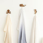 Crane Baby Sea Life Wooden Wall Hooks, Set of 4 Wood Wall Hooks, Ocean Nursery Decor, Wood Towel Hook, Kids Towel Hooks, Kids Coat Hooks, Kids Wall Hooks, Handmade Wooden Nursery Décor