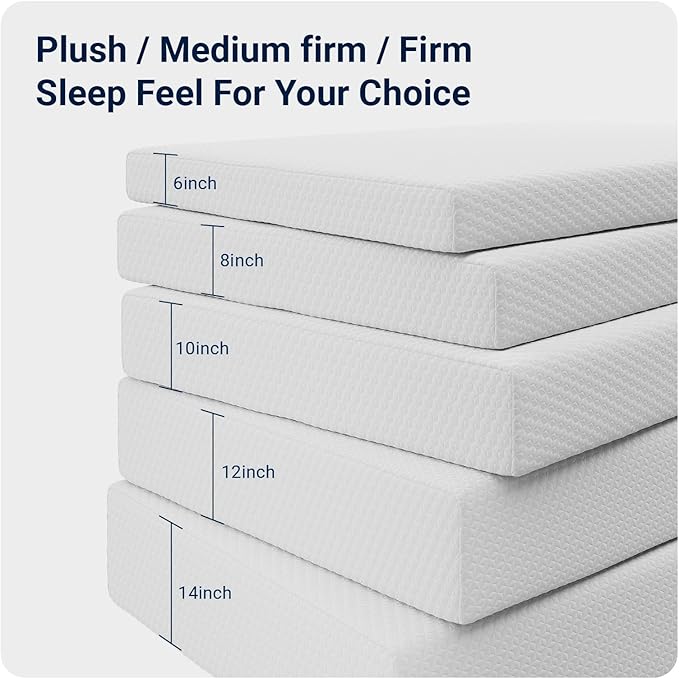 Avenco 6 Inch Full Size Mattress, Memory Foam Full Mattress in a Box for Comfort Sleep & Pressure Relief, CertiPUR-US Certified Medium Firm Full Mattresses