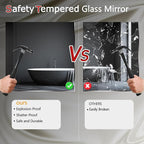 CULER Black Bathroom Wall Mirror,24 x 36 Inch Rectangle Vanity Modern Tempered Glass Mirror for Bedroom,Living Room,Entryway (24x36 Inch, Black)
