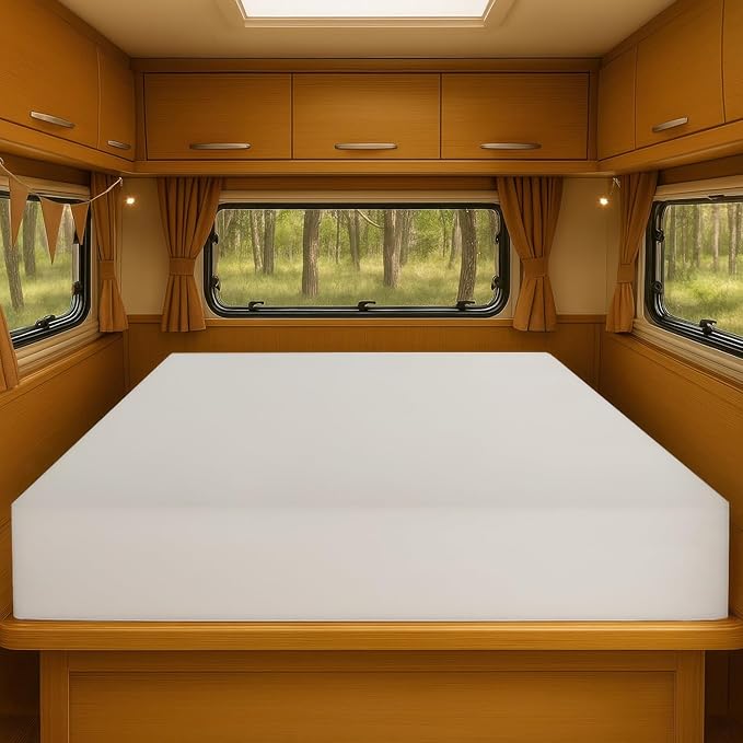 Foamma 1” x 28” x 79” Truck, Camper, RV High-Density Bunk Mattress Foam Replacement, Made in USA, Comfortable, Travel Trailer, CertiPUR-US Certified, Cover Not Included