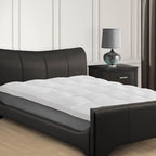 Superior Mattress Topper, Down Alternative, 2 Inch Deep Sized Bed Pillow Top, Comfort Pad, Fluffy Mattress-Topper Protector, Plush Cooling Extra Soft, Hotel Quality, Sleep, All-Season, King, White