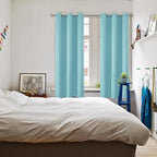 BGment Blackout Curtains - Grommet Thermal Insulated Room Darkening Bedroom and Living Room Curtains, Set of 2 Panels (42 x 72 Inch, Baby Blue)