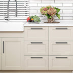 Ravinte 20 Pack 11-5/16 Inch Square Cabinet Handles Matte Black Pulls Drawer Hardware Kitchen Handles
