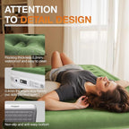 Air Mattress with Built in Pump - Upgraded Twin Blow Up Mattress, 2 Mins Quick Self Inflatable with Double Air Chamber,18"/550lbs Max, Strong Support, for Camping,Home,Guests,Portable Travel