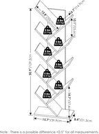 Furinno Tree Bookshelf 9-Tier Floor Standing Tree Bookcase, White