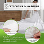 BestMassage | 5 Inch Twin XL Mattress | Gel Memory Foam | Medium Firm Feel | White | Bed in a Box, CertiPUR-US Certified | Pressure Relief, Cooling Ventilated Foam | Breathable Knit Cover