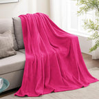 BEDELITE Fleece Blanket Twin Size Hot Pink Throw Blankets for Couch & Bed, 300GSM Luxury Plush Cozy Fuzzy Blanket 60x80 inches, Super Soft Warm Lightweight Throw Blanket for Travel Camping