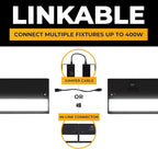 LED Under Cabinet Lighting Hardwired - 3CCT 9 Inch Black Finish - Undercabinet Lights for Kitchen - Linkable Undercounter Dimmable Plug in Light or Hard Wired - Under Counter Fixture Direct Wire