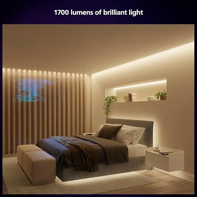 Philips Hue Indoor 33 Ft Smart LED Solo lightstrip Base Kit - 1 Pack - Control with Hue App - Compatible with Alexa, Google Assistant and Apple HomeKit