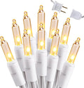 Brizled Clear Christmas Lights, 300 Count 69.6ft Incandescent White Lights String, Connectable 120V UL Certified Indoor/Outdoor White Light on White Wire for Room, Birthday, Wedding, Party, Warm White