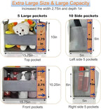Extra Large Over The Door Organizer Storage 6-Shelves and 12 Side Pockets, Heavy Duty Hanging Door Organizer for Closet Bathroom Bedroom Nursery Pantry, Grey