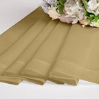 Chyhomenyc Gold Sheer Curtains 63 Inch Length 2 Panels, Rod Pocket Solid Window Sheer Curtain Panels, Elegant Curtains & Drapes for Living Room Bedroom 2 Panels (Gold, 42 W x 63 L)