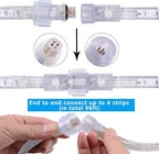 16.4 Feet Flat Flexible LED Rope Lights, Color Changing RGB Strip Light with Remote Control, 8 Colors Multiple Modes, Plug in Novelty Lighting, Connectable and Waterproof for Home Kitchen Outdoor Use…