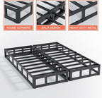 Split California King Box Spring 7 Inch, Heavy Duty Metal Box Spring Cal King Size with Fabric Cover, Noise-Free, Quick Assembly